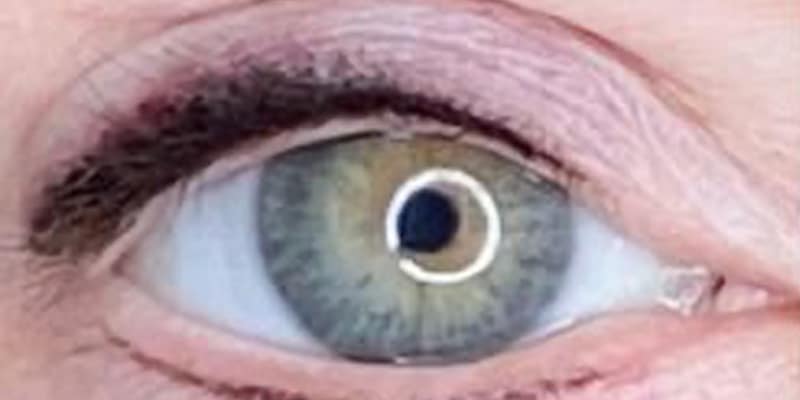a close up of a persons eyes